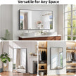 Koonmi Black Framed Bathroom Mirror - Shatterproof 30