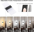 TRLIFE Dimmable LED Wall Sconces, 4 Color Temperature Modern Wall Sconce 12W Dimmable Wall Lights Set of 2 Wall Mounted Light for Bedroom Bedside Hallway Living Room Stairway(2 Pack, Black)