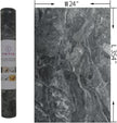 TOTIO 24x354inch Gray Marble Contact Paper Textured Grey Granite Wallpaper Peel Stick Countertop Paper Removable Waterproof Adhesive Thick Matte Marble Look Wall Paper Roll Kitchen Table Vinyl Wrap