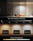 EZVALO 8-inch Under Cabinet Lighting, 1800mAh Rechargeable Motion Sensor Light, 3 Color Temperatures, Dimmable Magnetic Wireless Light for Kitchen, Pantry, Closet, Stairs