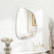 Irregular Wooden Framed Wall Mirror Modern Asymmetrical Unique Hanging Mirror Artistic Boho Mirror Decor Bathroom Vanity Bedroom Living Room Entryway Hallway 20