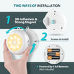 Under Cabinet Lighting, LED Puck Lights AA Battery Operated, Closet Lights Motion Sensored for Kitchen, Shelf, Dimmable & Magnetic, 3000K Warm White (6 Pack)