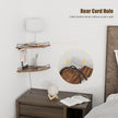 Corner Floating Shelves, Rustic Brown Wood, Set of 2, Wall Mount Storage with Guardrail for Bathroom Kitchen Living Room