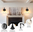1-Light Black Wall Light,Bathroom Wall Sconce Modern Sconce Light Indoor with Textured Glass Shade,Hardwired Wall Sconce for Living Room Hallway Bedroom Kitchen(E26