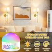 OCATO Battery Operated Wall Sconce: 10000mAh Wireless Wall Sconces Set of Two Rechargeable Lamp Dimmable Magnetic Lights with 7 RGB Colors and Remote Walls Decor for Bedroom Living Room Hallway