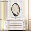 AAZZKANG Black Mirror with Wood Frame Large Irregular Wall Mounted Mirrors Asymmetrical Decorativefor Bathroom Bedroom Living Room Entryway 24