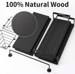 Fixwal 3+1 Tier Wall Mounted Bathroom Shelves Over Toilet, Rustic Wood Floating Shelves with Metal Frame and Towel Bar for Bathroom, Kitchen, Bedroom, Living Room (Black)
