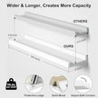 Love-KANKEI Floating Shelves Wall Mounted Set of 2, 24 Inch Wood Storage Wall Shelves for Bedroom Living Room Bathroom Kitchen Office and More White