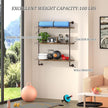 Industrial Pipe Shelf Wall Mounted, Rustic Wood Floating Shelves, 3 Tier Wall Display Bookshelf, Storage Rack Sundries Holder for Kitchen Office Bathroom Organization and Home Decor (24inch x 2)