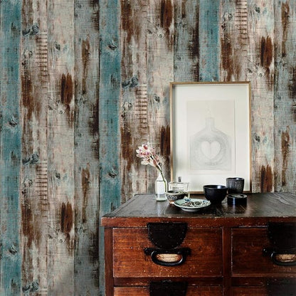 Orgrimmar 236" x 17.8" Wood Peel and Stick Wallpaper Self-Adhesive Removable Wallpaper Covering Decorative Stick Film Vintage Wood Panel Wallpaper Vinyl Decal Roll