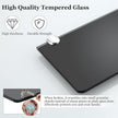 SAYAYO Glass Floating Shelves for Wall, Tempered Glass Shelves for Bathroom, Living Room, Bedroom, Office, Toilet, Kitchen Decor, 12Inch Set of 3, Black