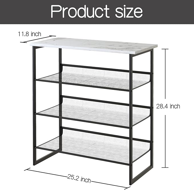 Garden 4 you Shoe Rack for Entryway 4 Tiers 11.8