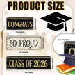 2026 Graduation Table Decorations Class of 2026 Senior Tiered Tray Decor Wooden Cap Block Signs Farmhouse Congrats Grad Tabletop Party Centerpiece for Tables Wooden Sign for Home Decor