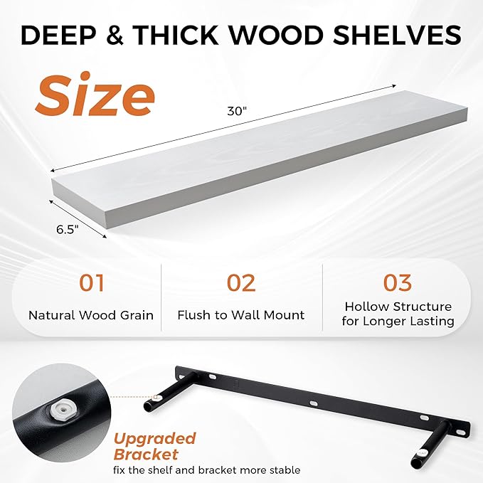 Fun Memories Floating Shelves for Wall, 30