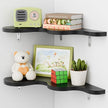 Cute Cloud Shelves, Wavy Floating Corner Shelf, Cute Wall Shelves for Nursery Decor, Corner Shelves for Bedroom, Living Room, Bathroom & Home Decor, Black