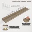 Axeman 40 Inch Floating Shelves | Grey Picture Ledge Shelf Set of 3 | Rustic Grey Wood Wall Shelves with Lip | 40