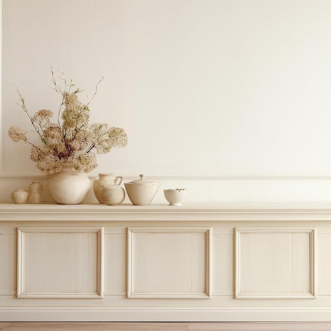 12 Set Accent Wall Molding Kit Premade Wainscoting Panels Wall Molding Peel and Stick Panel White Pre Cut Trim for Walls Picture Frame Molding for Home Decoration(20 x 20 Inch)