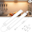maylit Under Cabinet Lighting Plug in, 2Pcs 14 Inch Linkable Ultra Bright LED Light Bars, Renter Friendly Lamp, Wired 110V 120V Indoor Lights for Kitchen Cabinet, Counter, Workbench, Shelf, Warm White