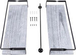 Elevon Floating Shelves for Bathroom Organizer Over Toilet, Bathroom Shelves Wall Mounted with Towel Rack, Corner Wall Shelf for Bedroom Decor Kitchen Storage (White, Set of 2)