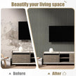 Thick Wood Slat Wall Panels, Modern 3D Peel and Stick, 15.75
