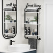 Wall Shelves 3-Tier, Bathroom Shelves Over Toilet, Rustic Industrial Pipe Shelf, Farmhouse Bathroom Decor, Floating Shelf Wall Decor for Bedroom, Living Room 17.3 inch, White