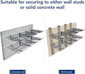 FLEXIMOUNTS 4-Pack 2x6ft 24-inch-by-72-inch Wall Shelf Garage Storage Rack Floating Shelves, Black, Classic Series