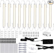 LABOREDUCER LED Under Cabinet Lighting with Plug in 10 Pack,11inch Dimmable LED Under Cabinet Lights with Rotary Dimmer Switch, Warm White Linkable Under Counter Lights for Kitchen (Warm White)