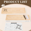 24 inch Bathroom Floating Shelves for Wall - Natural Solid Wood Over Toilet Shelves Set of 2 Decoration for Living Room Bedroom Kitchen Farmhouse 24x6.7 inch - Natural