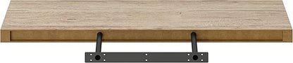Ballucci Floating Shelf, 36" Wood Wall Shelf with Invisible Brackets for Bathroom, Living Room, Bedroom, Kitchen, Nursery, 8" Deep, Oak Finish
