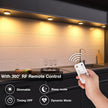 WOBANE LED Under Cabinet Lights, Black Puck Lights, 9W 700Lumens, Remote Control, Dimmable Counter Lighting for Kitchen, Closet, Shelf, 2700K Warm White,Super Bright,Timing, Ultra Thin, Set of 4