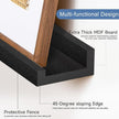 24inch Floating Picture Ledge Shelves 2-Pack, Black Wall Mounted Shelves with Lip for Nursery, Kids Room, Living Room & Bedroom, Sturdy Floating Book Shelves for Photo Frames & Decor