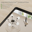 Koonmi Black Bathroom Mirror for Wall, 22x30 Inch Matte Metal Deep Framed Rounded Corner Wall Mirror, Shatterproof Tempered Glass for Farmhouse Bedroom Entryway, Vertically or Horizontally