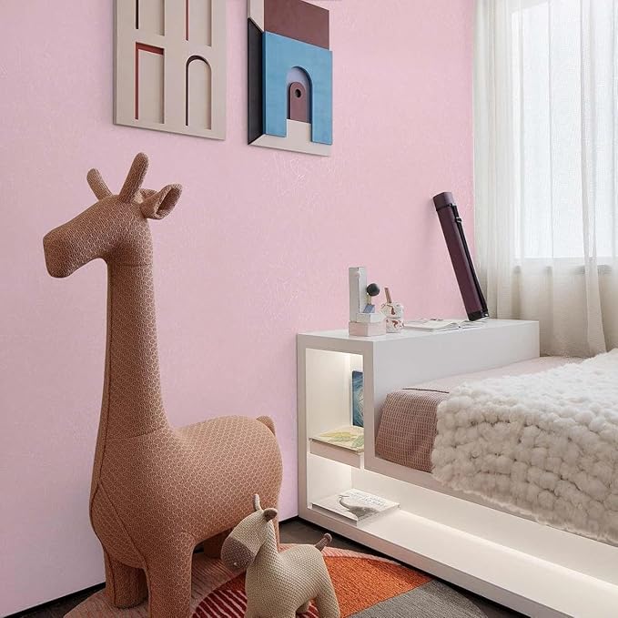 Pink Peel and Stick Self Adhesive Wallpaper - Removable Waterproof Bathroom Countertop Contact Paper - Kitchen Vinyl Wrap for Cabinet Countertops - Wall Cover Counter Top Paper 15.7" X 787.4"