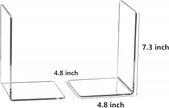 CY craft 4 Pieces Bookends,Clear Acrylic Bookends for Shelves,Heavy Duty Book Ends and Desktop Organizer,Book Stopper for Books/Movies/CDs,7.3x4.8x4.8 inch
