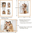 ATOBART 12x16 Picture Frame,OAK Wood Photo Frame 8.5x11 with Mat or 4x6 with 4 Mat with Perspex Glass for Vertical or Horizontal Wall Display for Photo, Christmas Gift,Set of 2