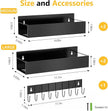 Magnetic Spice Rack for Refrigerator Seasoning Organizer for Spice Fridge Shelf storage Magnetic Shelf with Hook for Oven (4pack1hook-Black)