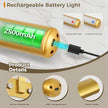 Joossnwell 16.54 Inch Touch Control Picture Light, Gold Rechargeable Battery Wall Sconce, Magnetic 3 CCT Dimmable Art Display Lamp for Large Painting, Dartboard, Portrait and Reading
