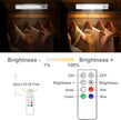 BIGMONAT Under Cabinet Lights with 4 Color Changing,Remote Bar Light Battery |Stick on Counter Shelf Closet Light with Brightness Dimmable and Timer Indoor for Cabinet Closet Kitchen Stair