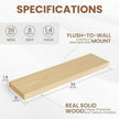 Fun Memories Rustic Real Wood Floating Shelves, 8 Inch Deep Floating Shelf Wall Mounted, 36