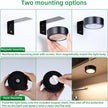 2 Pack Wireless Picture Lights for Wall, Magnetic Black Rechargeable Picture Light Battery Operated with Remote 3 Lighting Modes Painting Light for Art Display, Battery Wall Lights for Photo Gallery