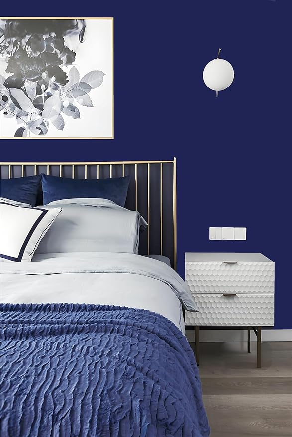 Safiyya Peel and Stick Wallpaper Navy Blue Contact Paper Wall Paper Self Adhesive Decorative Removable Wallpaper for Bedroom and Renter Friendly 118
