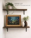 VIYYIEA Gold Framed Art Prints,8x10Inch, Wildflower Floral Vintage Art Painting, Moody Maximalist Decor for Library Bathroom Dining Room Shelf, Rustic Farmhouse Canvas Blue Picture
