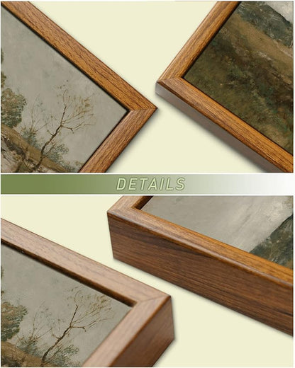InSimSea Framed Canvas Wall Art Vintage Decor, Room Decor Classical Oil Painting Canvas Prints Arkville Landscape Vintage Wall Art Home Decor, 16"x24"