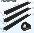 HOOBRO Floating Shelves, Wall Shelf Set of 3, 47.2 Inches Hanging Shelf with Raised Edge and Invisible Brackets, for Bathroom, Bedroom, Kitchen, Office, Living Room Decor, Black BK92BJ01