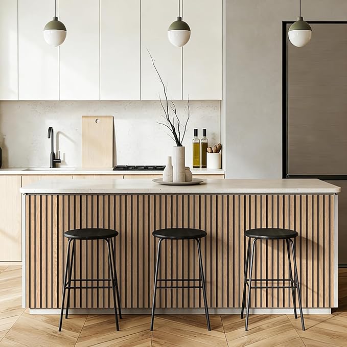Wallpaper Peel and Stick Wood Grating Stripe Self-Adhesive Wallpaper Faux Wood Contact Paper Wood Slats Self Adhesive Wall Paper PVC Vinyl Film Removable Waterproof 17.3