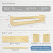 Floating Nursery Book Shelves for Wall, Natural Wood Wall Bookshelf for Kids Room Bedroom, Small Wooden Hanging Baby Book Shelf and Toy Organizer for Nursery Girl Boy Toddler Child - Set of 3