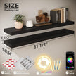 BAMEOS Floating Shelves with RGB LED, 31