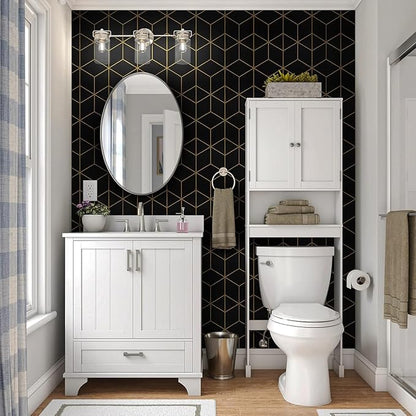 Safiyya 393" x 17.3" Gold and Black Wallpaper Geometric Peel and Stick Wallpaper Removable Self Adhesive Contact Paper for Cabinets and Walls Vinyl Rolls