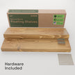 BAOBAB WORKSHOP Natural Wood Floating Shelves for Wall 24 inch - Floating Wall Shelves for Kitchen Bedroom - Wooden Bathroom Shelves - Oak Floating Shelf - 24 x 6.7 Inch, Set of 2