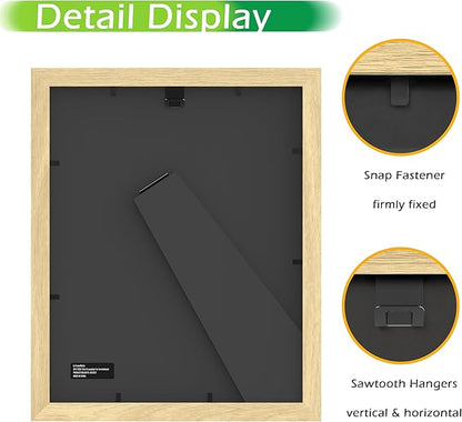 FrameWorks 2-Pack, 8x10 Matted to 5x7 Picture Frame, Natural Oak – Classic Wooden Photo Frame with Tempered Glass, Modern Matte Finish for Prints, Posters, Certificates & Wall Decor – Gallery-Ready